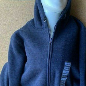 Rich Navy Blue Sherpa Sporty Casual Jacket for Activewear Lees